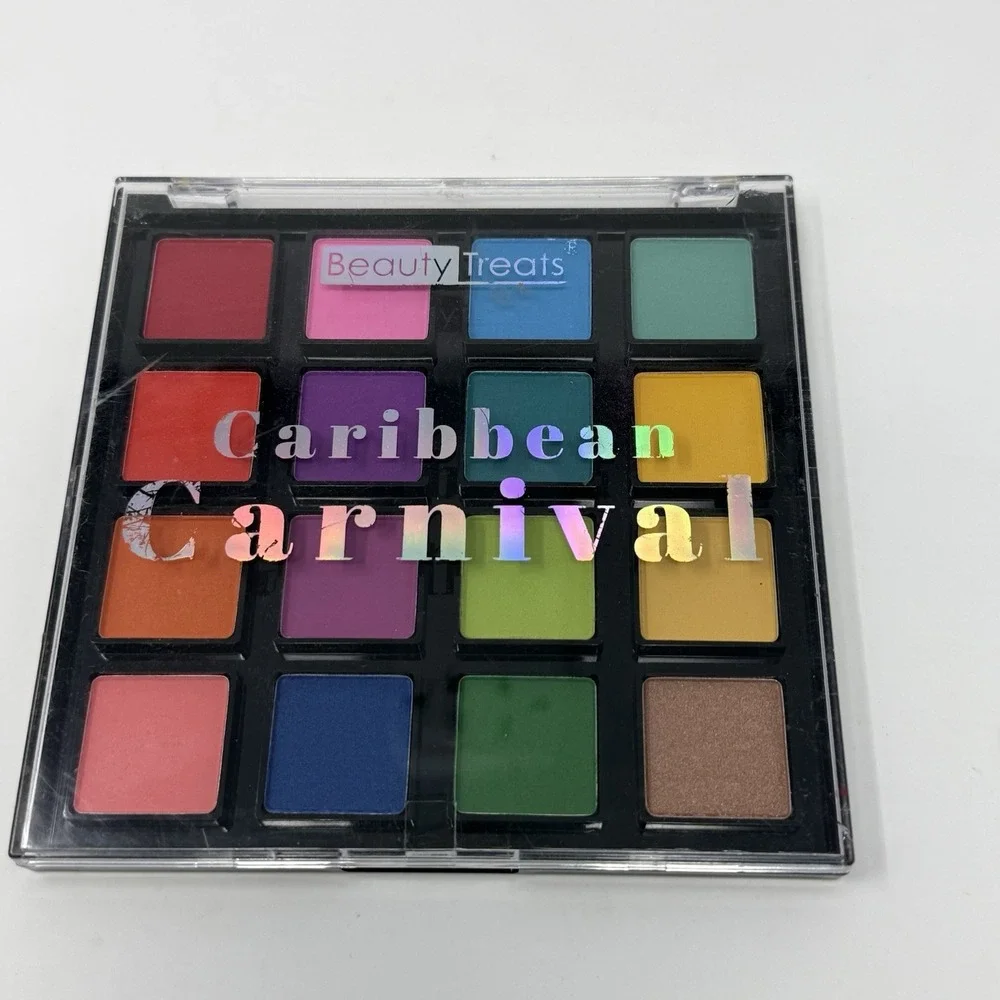 Beauty Treats Caribbean Carnival 16 Bright Multi Color  Eyeshadow Palette New